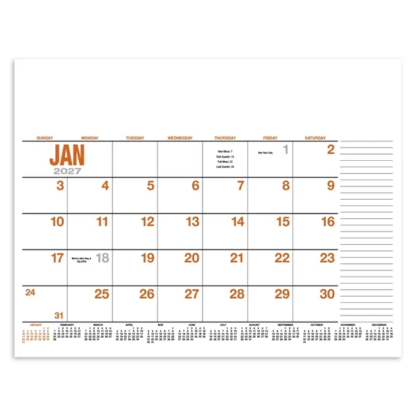 13-Month Desk Pad Calendar... from ASI 40480 Koozie Group / HotLine®