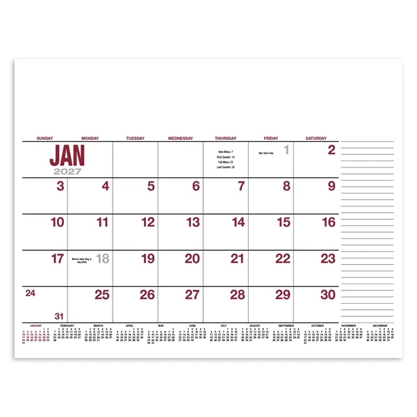 13-Month Desk Pad Calendar... from ASI 40480 Koozie Group / HotLine®