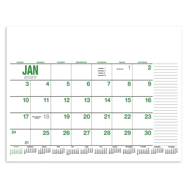 13-Month Desk Pad Calendar... from ASI 40480 Koozie Group / HotLine®