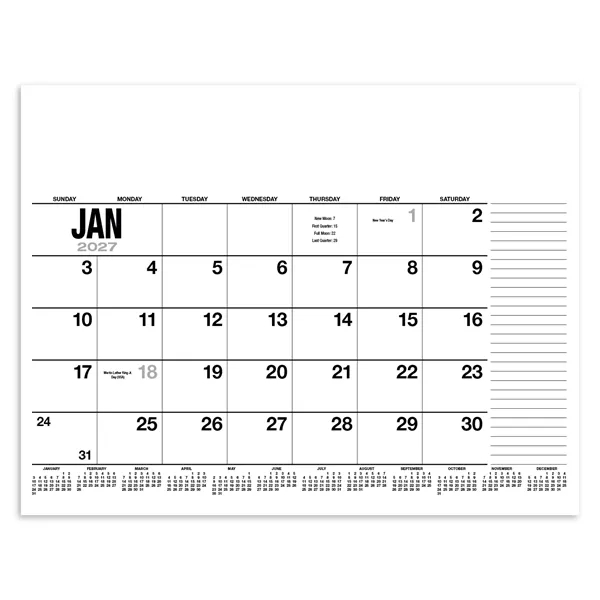 13-Month Desk Pad Calendar... from ASI 40480 Koozie Group / HotLine®