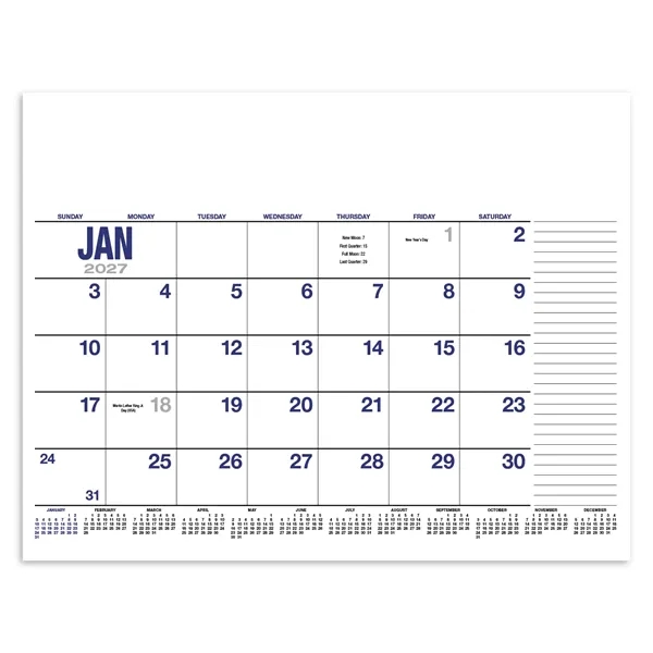 13-Month Desk Pad Calendar... from ASI 40480 Koozie Group / HotLine®