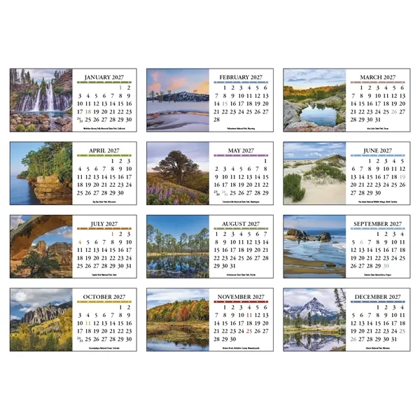 Scenic America® Desk Tent Calendar... from ASI 40480 Koozie Group / HotLine®