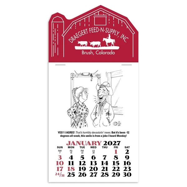 Press-N-Stick Cowboy Calendar... from ASI 40480 Koozie Group
