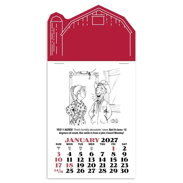 Press-N-Stick Cowboy Calendar... from ASI 40480 Koozie Group