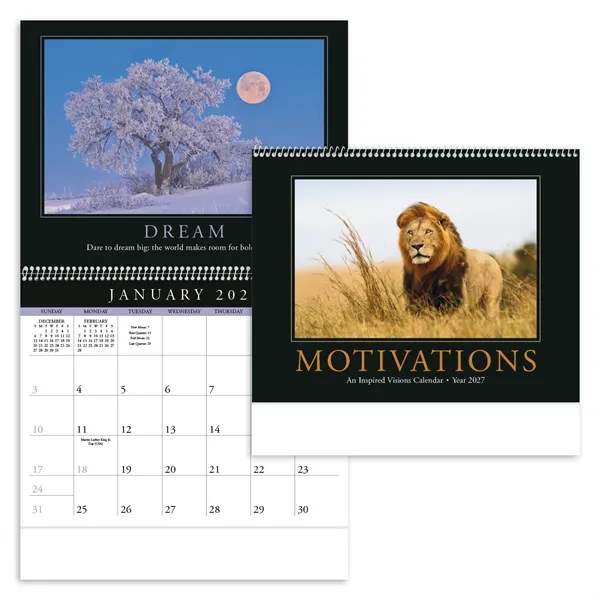11 x 19 2024 Motivations calendar on 70# glossy paper with... from ASI 40480 Koozie Group / Norwood Triumph Calendar
