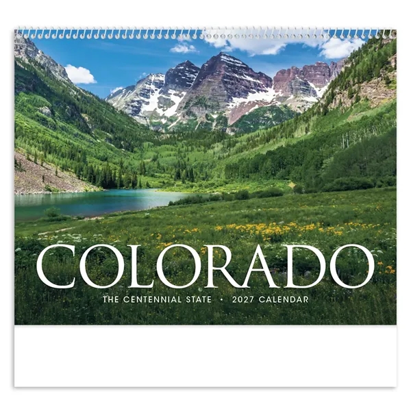 11 x 19 2024 Colorado wall calendar on 70# glossy paper... from ASI 40480 Koozie Group / Norwood Triumph Calendar