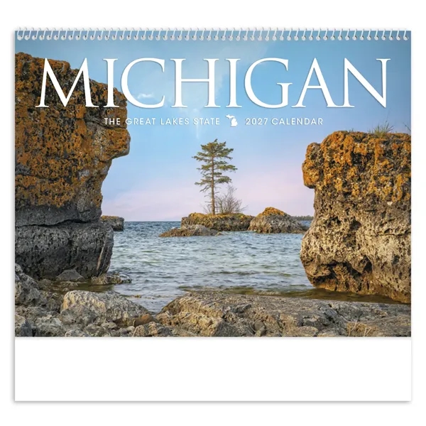 11 x 19 2024 Michigan calendar on 70# glossy paper with... from ASI 40480 Koozie Group / Norwood Triumph Calendar