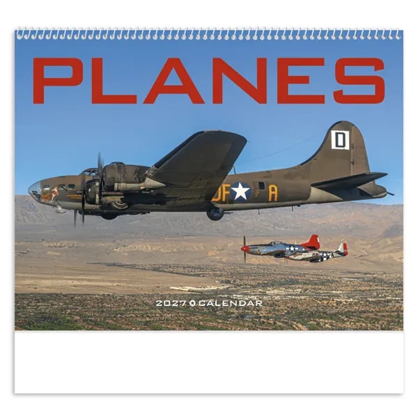 11 x 19 2024 Planes calendar on 70# paper glossy paper... from ASI 40480 Koozie Group / Norwood Triumph Calendar