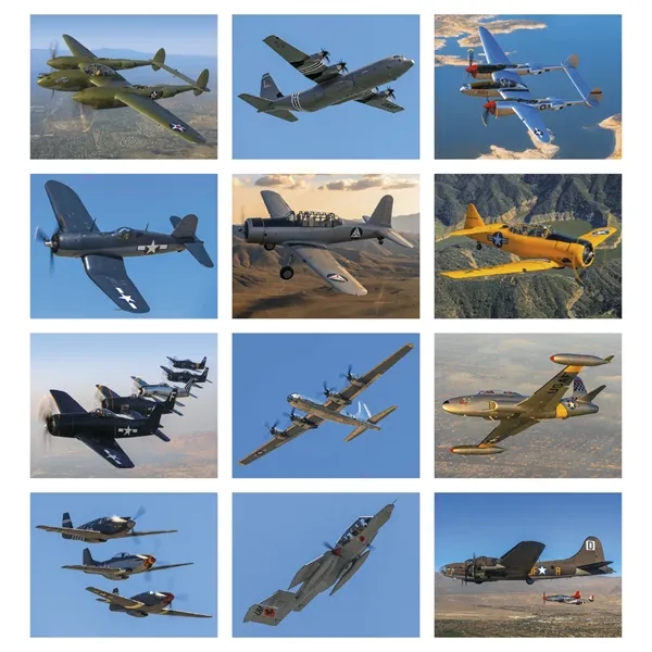11 x 19 2024 Planes calendar on 70# paper glossy paper... from ASI 40480 Koozie Group / Norwood Triumph Calendar