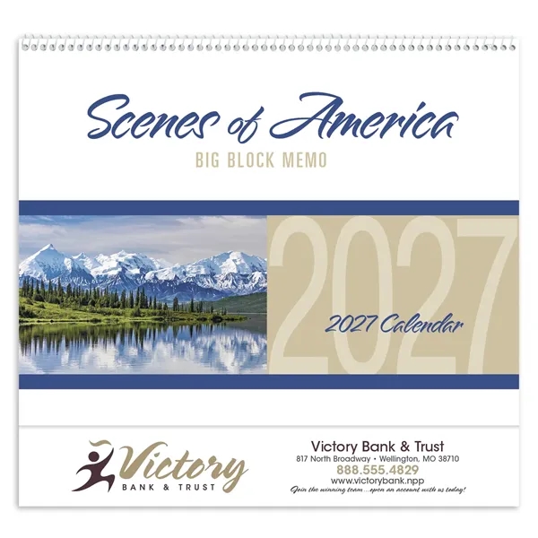 Scenes of America Big Block Memo... from ASI 40480 Koozie Group / Norwood Triumph Calendar