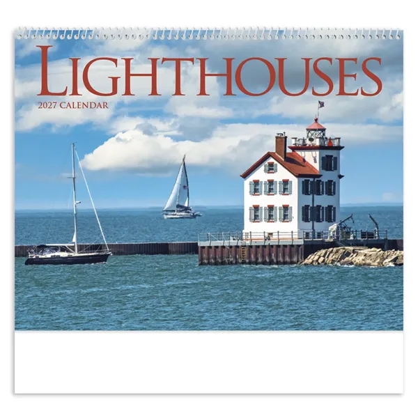 11 x 19 2024 Lighthouses calendar on 70# glossy paper and... from ASI 40480 Koozie Group / Norwood Triumph Calendar