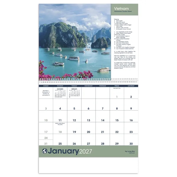 World Scenes with Recipe... from ASI 40480 Koozie Group / Norwood Triumph Calendar