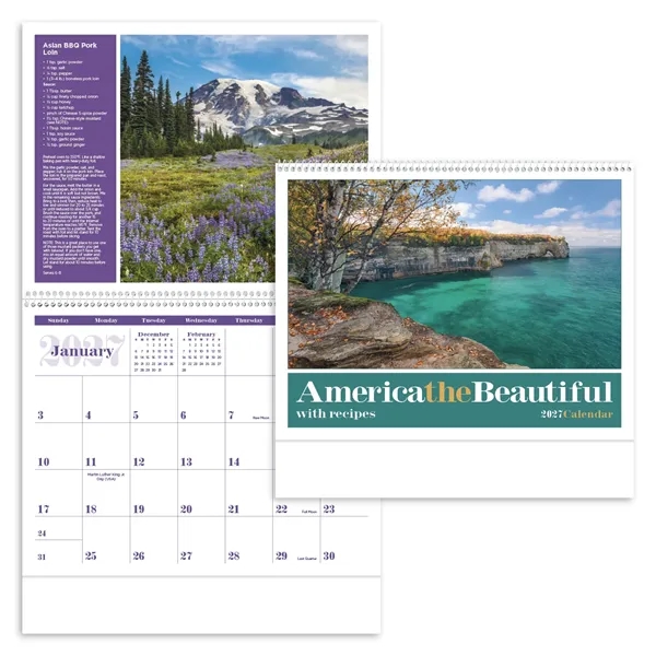 America the Beautiful with Recipes... from ASI 40480 Koozie Group / Norwood Triumph Calendar