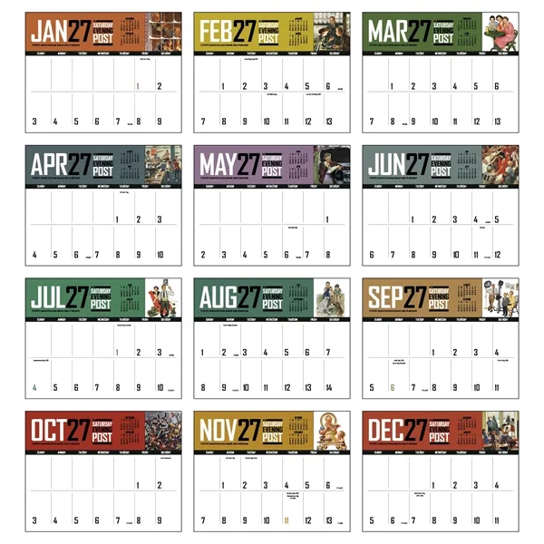 The Saturday Evening Post Big Block Memo... from ASI 40480 Koozie Group / Norwood Triumph Calendar