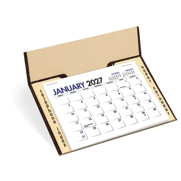 6" x 5" 2024 stand-up desk calendar on 43 pt mount... from ASI 40480 Koozie Group / Norwood Triumph Calendar