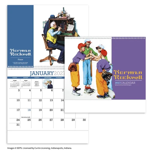 Norman Rockwell Appointment Calendar - Spiral... from ASI 40480 Koozie Group / HotLine®