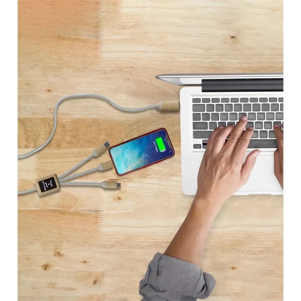 SCX Design™ 5-in-1 Bamboo Charging Cable 2A... from ASI 40480 Koozie Group