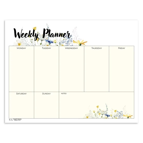 Small Weekly Desk Pad - Floral... from ASI 40480 Koozie Group