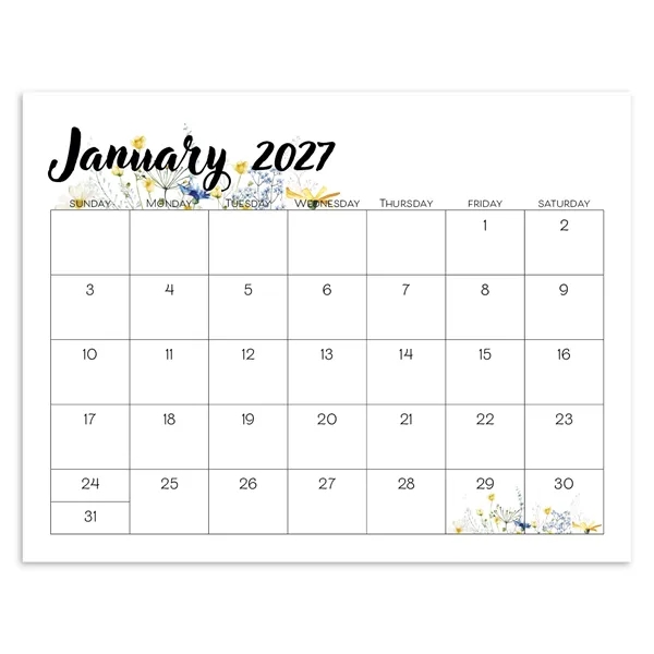 Small Monthly Desk Pad - Floral... from ASI 40480 Koozie Group