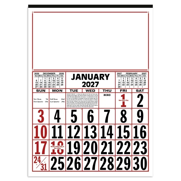 Commercial 12-Sheet Calendar... from ASI 40480 Koozie Group