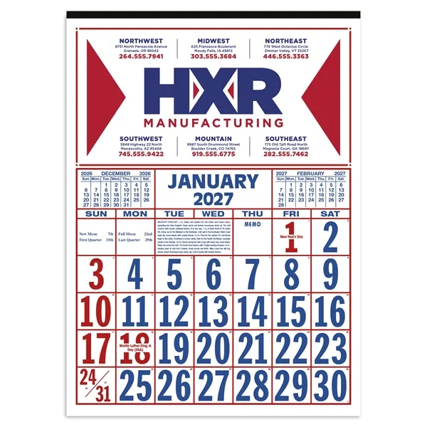 Commercial 12-Sheet Calendar... from ASI 40480 Koozie Group