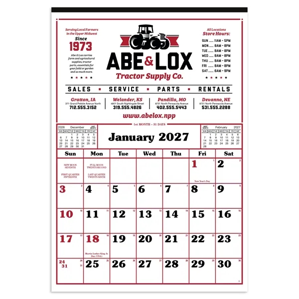 Commercial 12-Sheet Calendar... from ASI 40480 Koozie Group