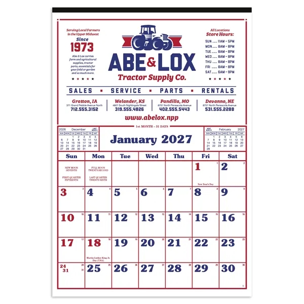 Commercial 12-Sheet Calendar... from ASI 40480 Koozie Group