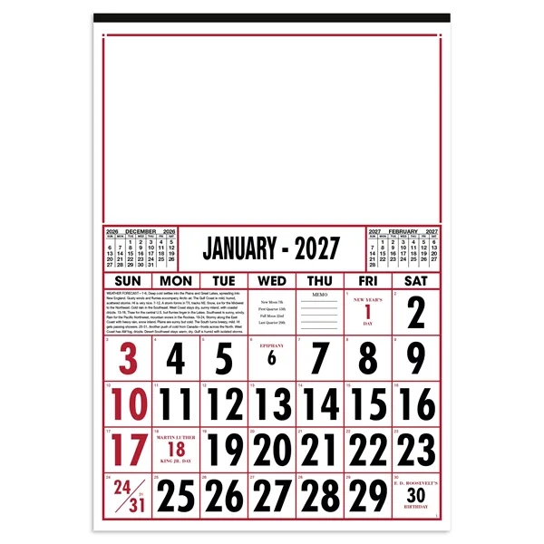 Commercial 12-Sheet Calendar... from ASI 40480 Koozie Group
