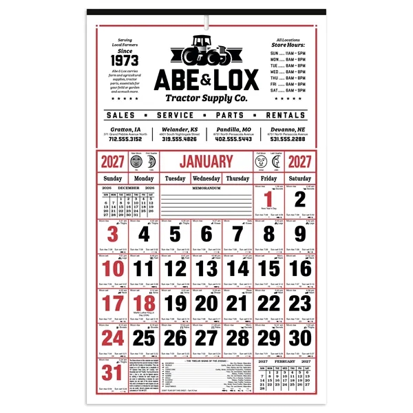 8-Sheet Almanac Calendar... from ASI 40480 Koozie Group