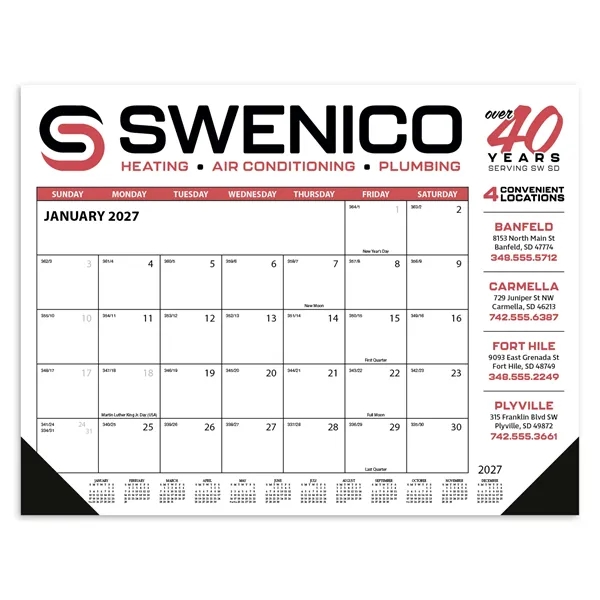Skinner & Kennedy™ Desk Pad Calendar... from ASI 40480 Koozie Group