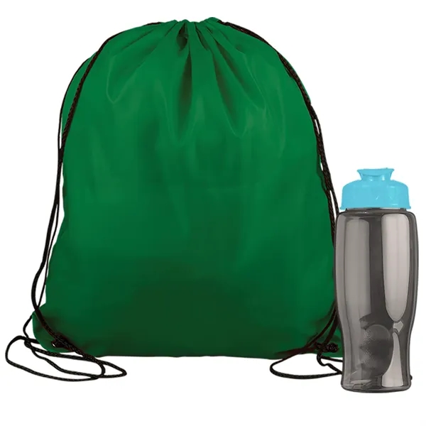 Drawstring backpack in a bottle combo kit.... from ASI 40480 Koozie Group