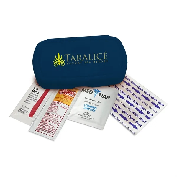 Summer first aid kit. Oval shape, pocket size, elegant details.... from ASI 40480 Koozie Group