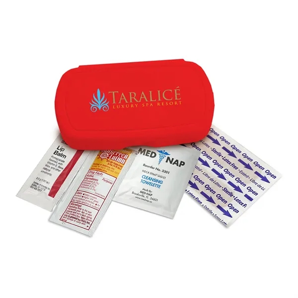 Summer first aid kit. Oval shape, pocket size, elegant details.... from ASI 40480 Koozie Group
