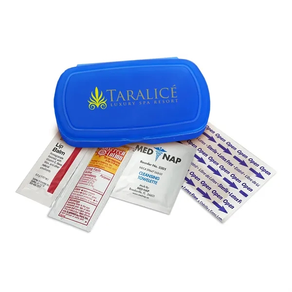 Summer first aid kit. Oval shape, pocket size, elegant details.... from ASI 40480 Koozie Group