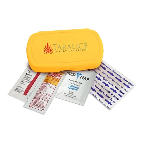 Summer first aid kit. Oval shape, pocket size, elegant details.... from ASI 40480 Koozie Group