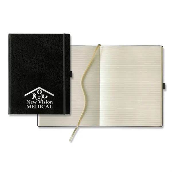 7 2/5" x 9 4/5" journal with a pen loop, back... from ASI 68507 The Magnet Group / Castelli