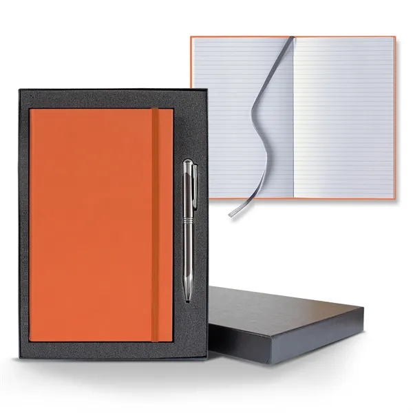 5 1/4" x 8 3/8" polyurethane journal gift set with an... from ASI 68507 The Magnet Group / Castelli