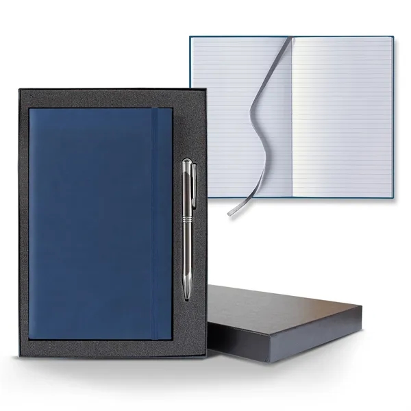 5 1/4" x 8 3/8" polyurethane journal gift set with an... from ASI 68507 The Magnet Group / Castelli