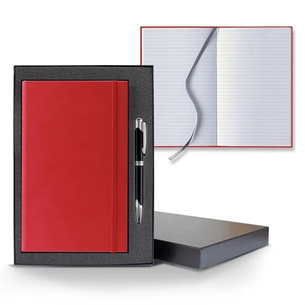 5 1/4" x 8 3/8" polyurethane journal gift set with an... from ASI 68507 The Magnet Group / Castelli