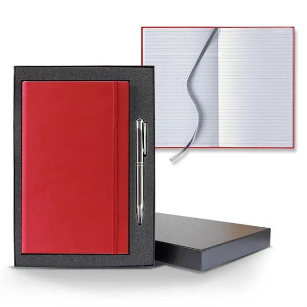 5 1/4" x 8 3/8" polyurethane journal gift set with an... from ASI 68507 The Magnet Group / Castelli