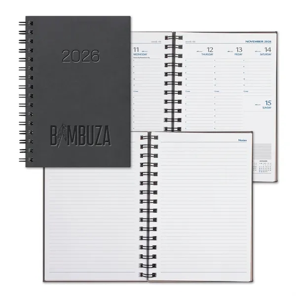 Weekly diary with a polyurethane cover, 128 pages, and black wire.... from ASI 68507 The Magnet Group / Castelli