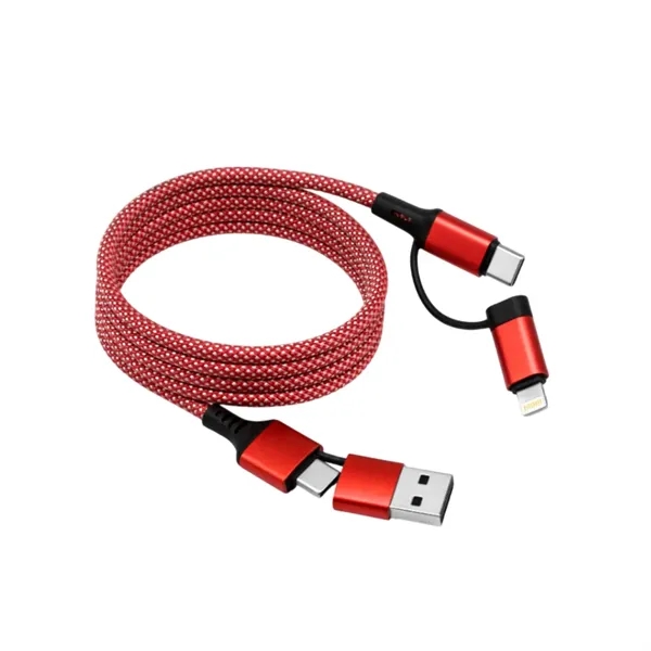 4-in-1 PD 60W fast charging cable plus laser engraving on 1... from ASI 37218 Athena Promo (tm)