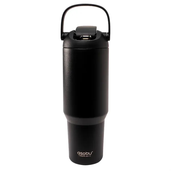40 oz vacuum-insulated tumbler with matte finish and carry handle for... from ASI 31518 ADNART / Asobu