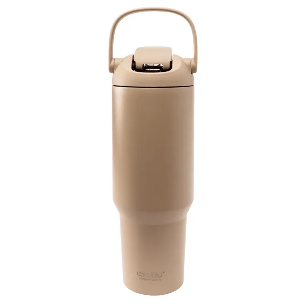 40 oz vacuum-insulated tumbler with matte finish and carry handle for... from ASI 31518 ADNART / Asobu