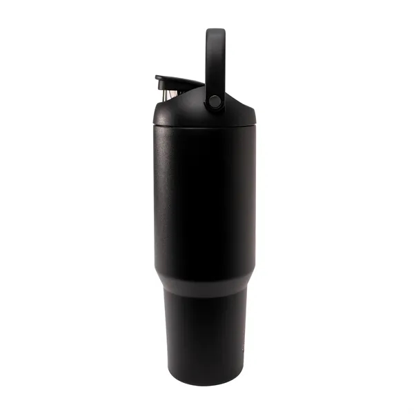 40 oz vacuum-insulated tumbler with matte finish and carry handle for... from ASI 31518 ADNART / Asobu