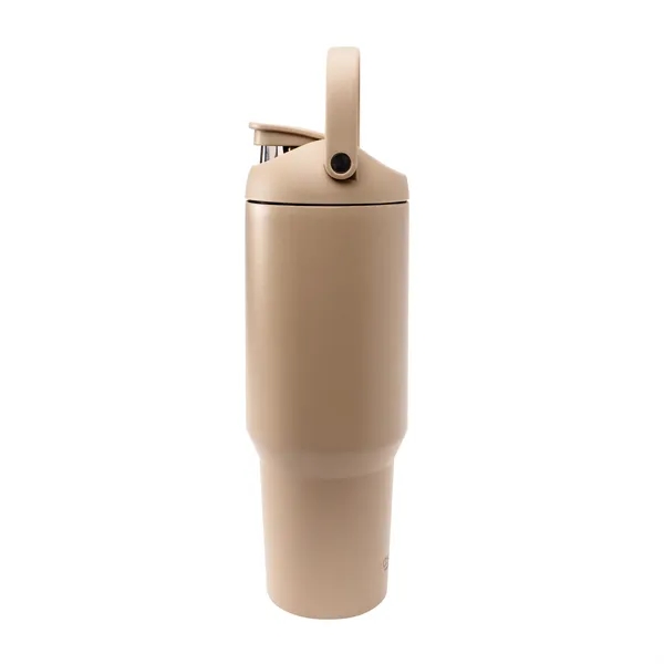 40 oz vacuum-insulated tumbler with matte finish and carry handle for... from ASI 31518 ADNART / Asobu