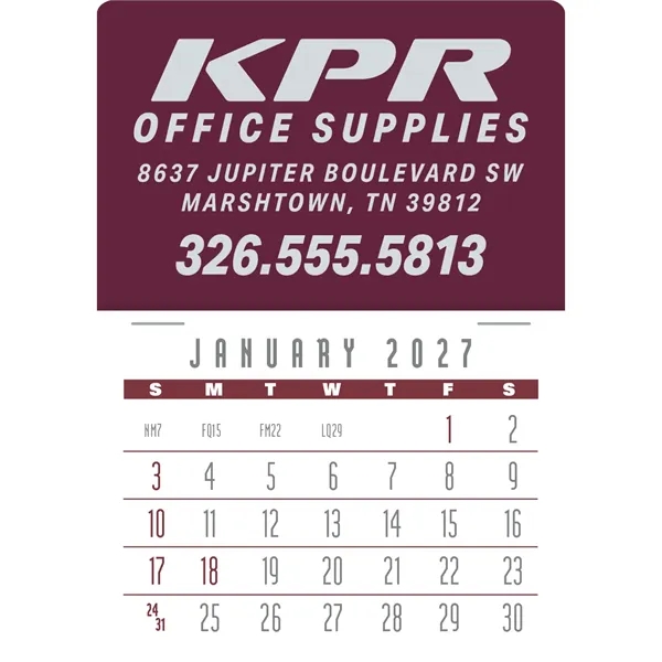 Press-N-Stick Contemporary Calendar... from ASI 40480 Koozie Group