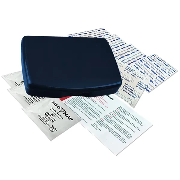 No medication first aid kit in durable, reusable, living hinge box.... from ASI 40480 Koozie Group