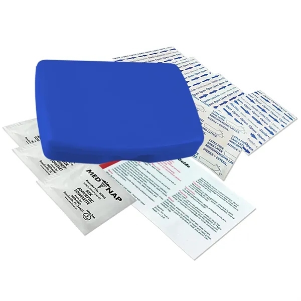 No medication first aid kit in durable, reusable, living hinge box.... from ASI 40480 Koozie Group