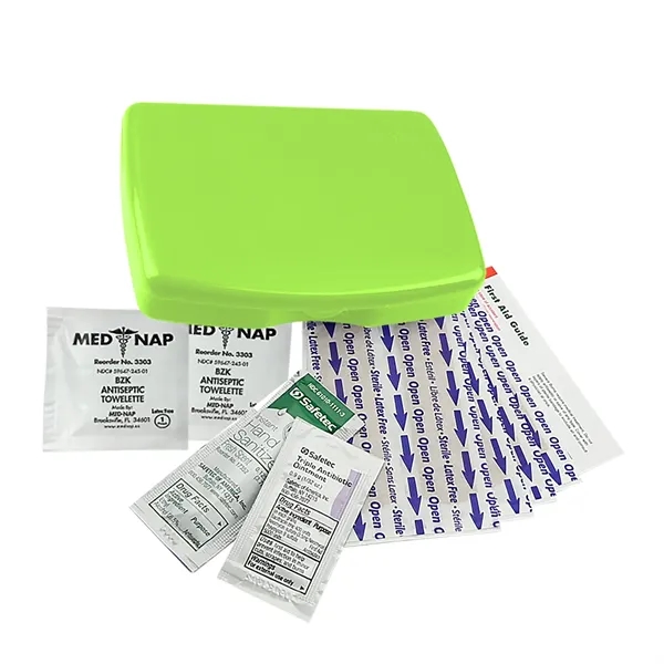 First aid kit, bandages, gauze pads, antibiotic and more.... from ASI 40480 Koozie Group